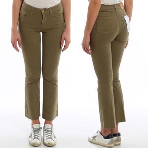 FRAME Olive Le Crop Mini Boot Chino Pants Size 26